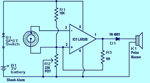 Shock Alarm Circuit