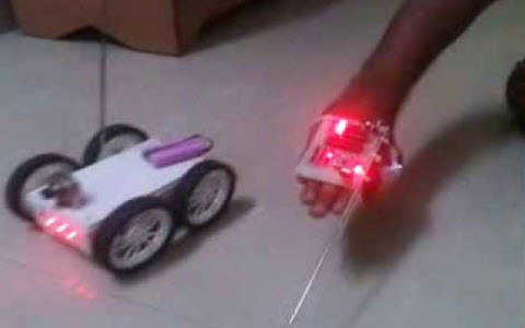 Accelerometer based Gesture Control Robot
