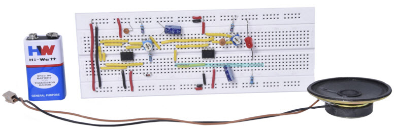 Police Siren Breadboard Project Circuit 