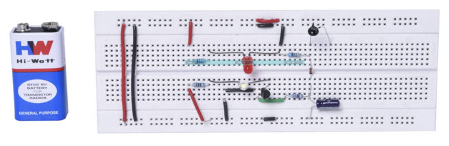 Fire Alarm System Breadboard Project by www.edgefxkits.com