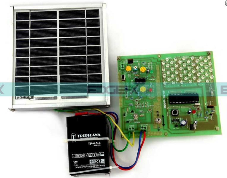 Solar Powered Led Street Light with Auto Intensity Control Project Kit by Edgefxkits.com
