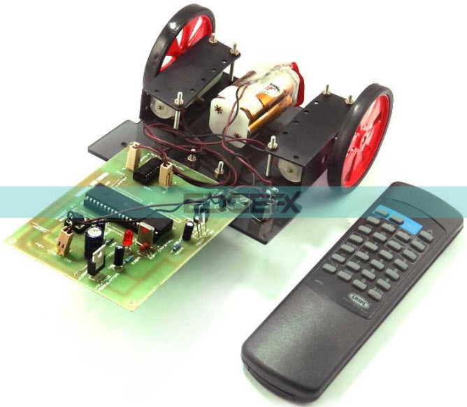 IR Sensor based Wireless Robotic Vehicle Project Kit