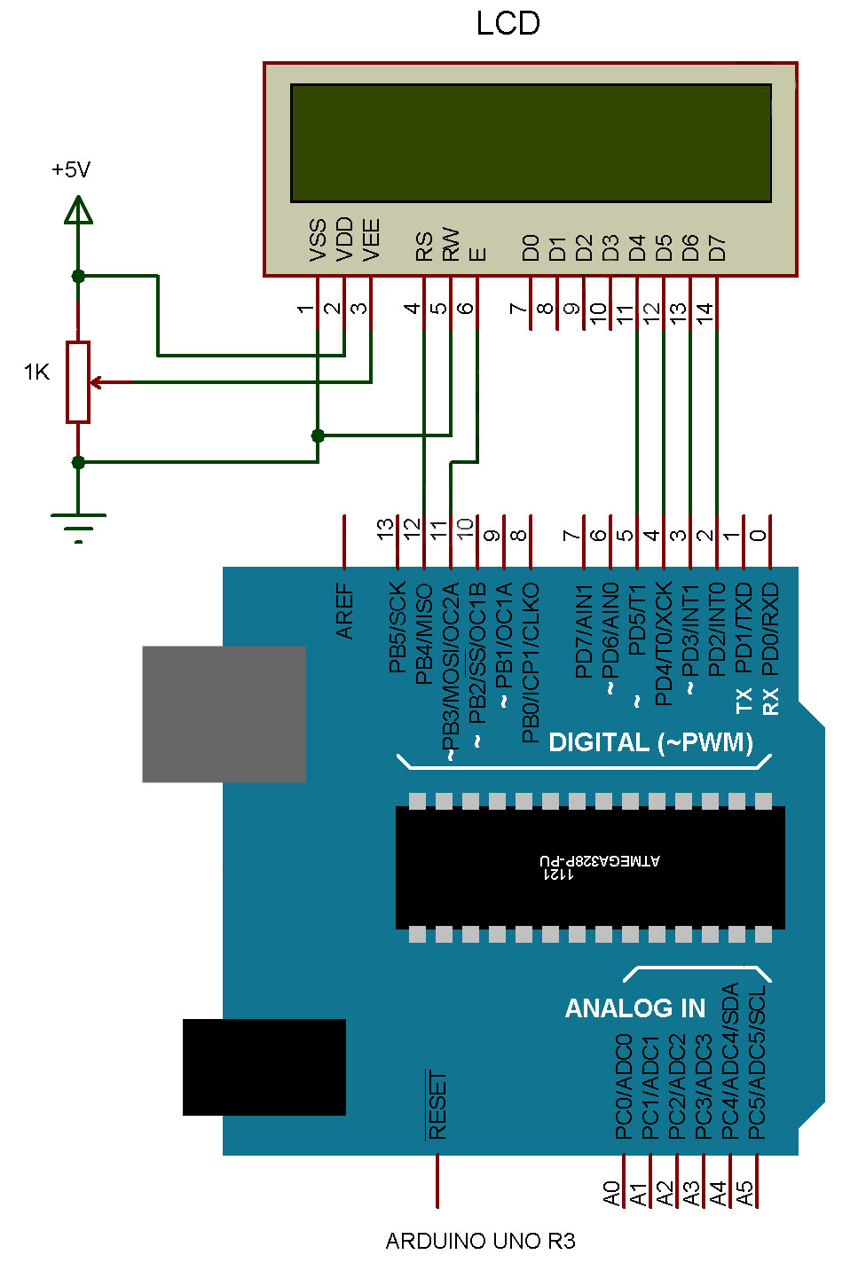 Схема подключения lcd 1602 к arduino