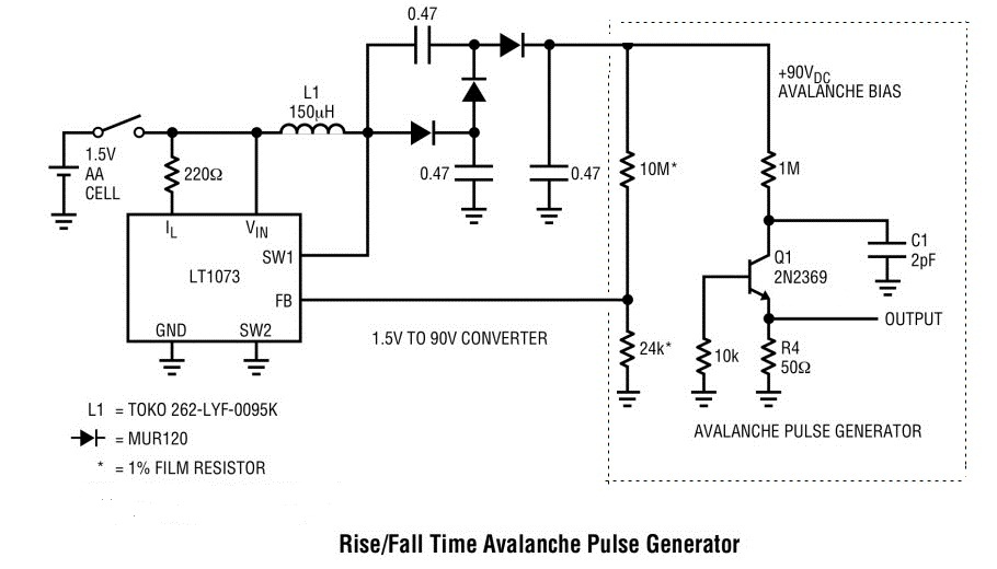 Avalanche Transistor Pulse Generator