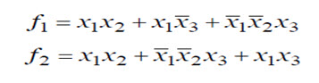 PLA function f1 and f2