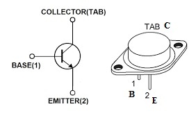 2N3055 Transistor Pin Configuration