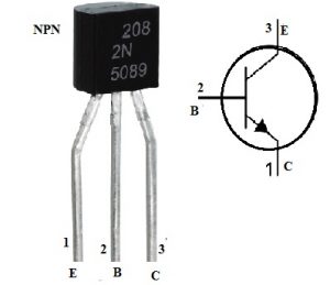 2N5089 NPN Transistor Pin Configuration
