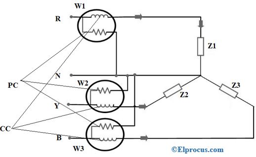 3 Wattmeter in Star Topology Construction