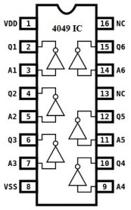 4049 IC Pin Configuration