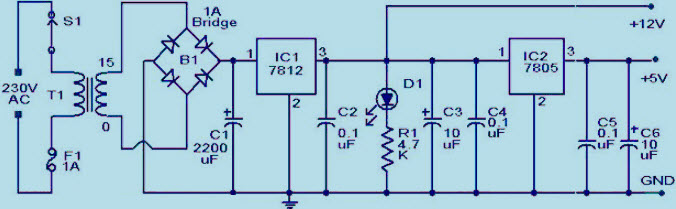 5V AND 12V Power Supply Unit