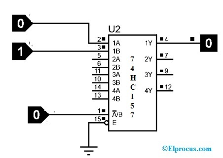 74HC157 Multiplexer circuit