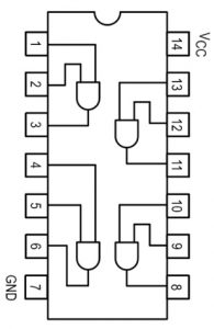 74LS08 AND Gate IC Pin Out