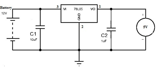 78L05 Voltage Regulator Circuit