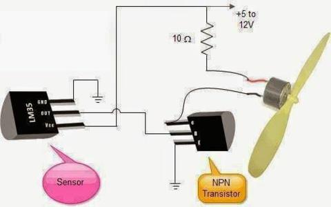 Automatic Fan Speed Control using PIC16F877A Microcontroller Circuit Diagram
