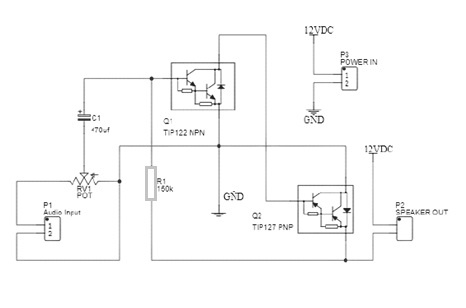 Audio Amplifier Circuit using TIP122