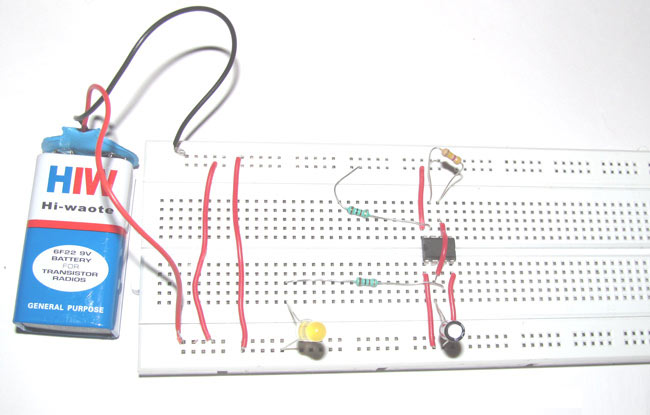 Making Of Flashing/Blinking LED Circuit Diagram using 555 ...