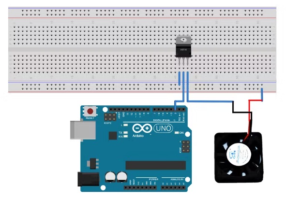 Brushless DC Fan Controlling with N channel MOSFET