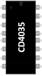 CD4035 IC Pin Configuration