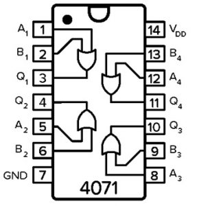 CD4071 IC Pin Configuration