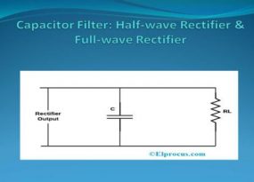 Capacitor Filter with Half wave and Full wave Rectifiers