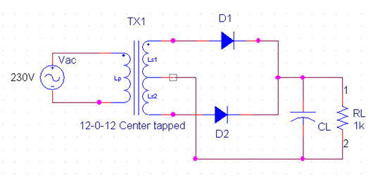 Center Tap Full-wave Rectifier