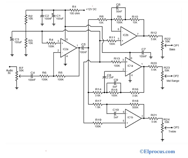 Circuit Diagram of 3-way Crossover Network