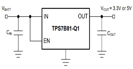 Circuit Diagram of TPS7B81-Q1