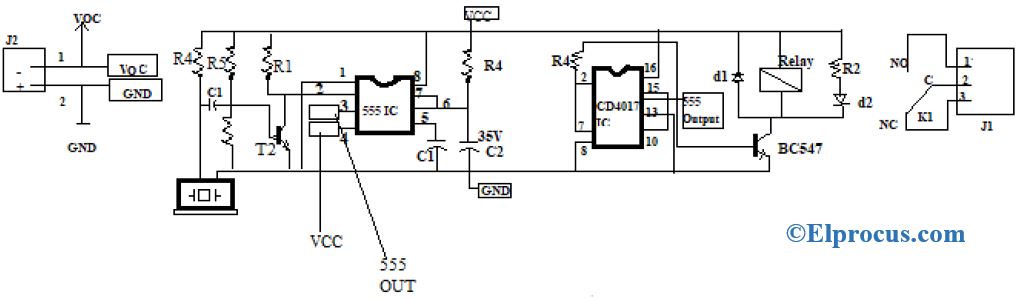 Clap ON Clap OFF Switch using 555