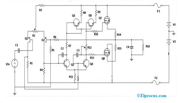 Class AB Amplifier Using MOSFET