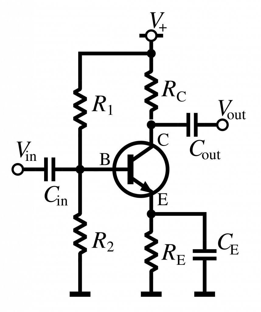 Transistor As An Amplifier Common Emitter Amplifier Circuit And Its Working