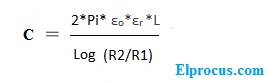 cylindircal-capactive-equation