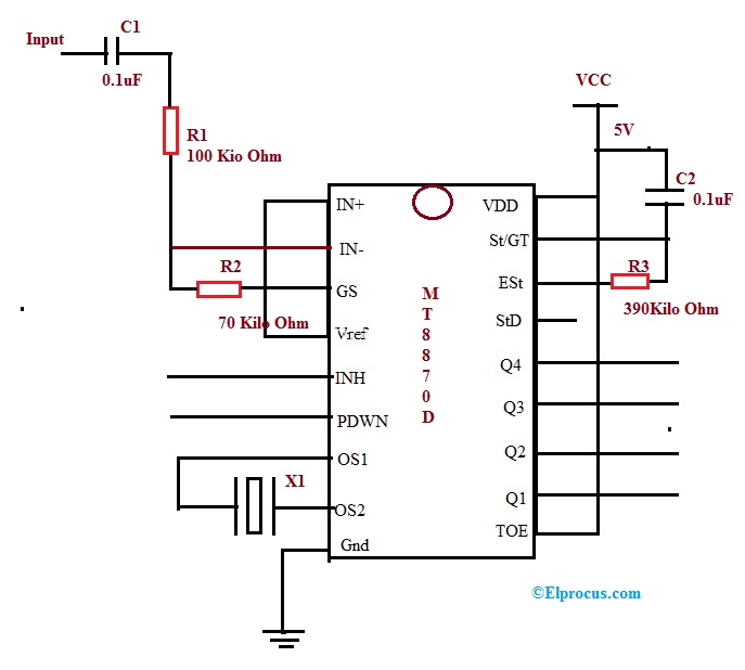 DTMF based Decoder Circuit