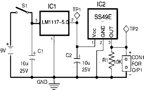 Gauss Meter Circuit Diagram