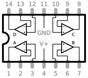 IC LM324 Pin Configuration