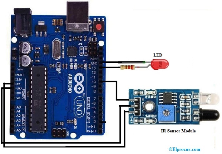 IR Sensor Module Interfacing with Arduino Uno