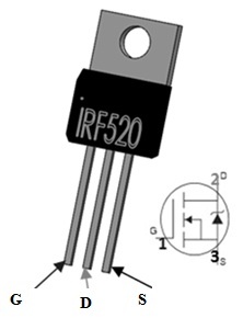 IRF520 MOSFET Pin Configuration