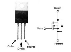 IRF540N MOSFET Pin Configuration