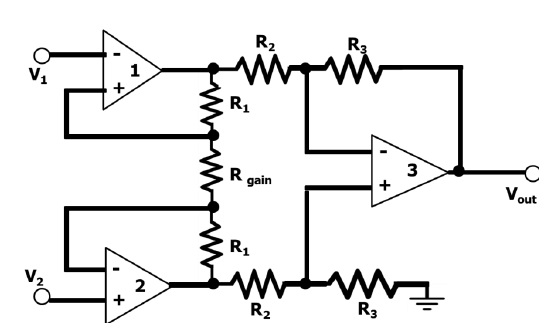 Instrumentation Amplifier using Op Amp