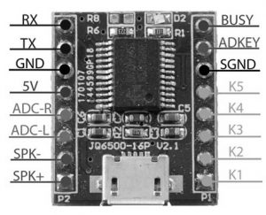 JQ6500 Pin Configuration