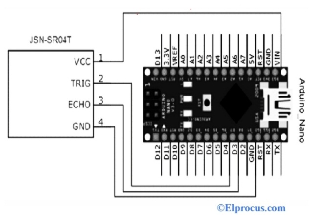 JSNSR04T Waterproof Sensor Circuit