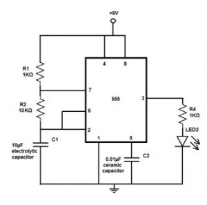 LED Flasher Simple Electronic Circuit