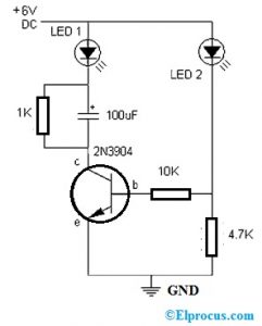 LED Flasher with 2N3904 Transistor