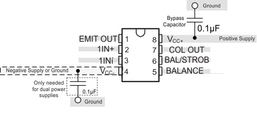 LM311 Pin Configuration