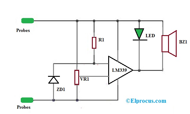 LM339 IC Voltage Comparator Circuit