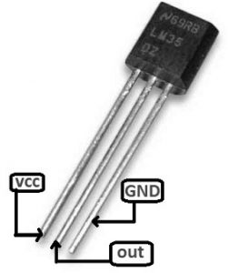 LM35 Sensor Pin Configuration