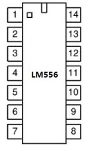 LM556 IC Pin Configuration