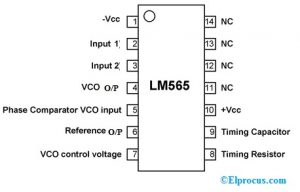 LM565 IC Pin Configuration