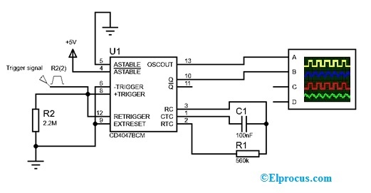 4047 IC : Pin Configuration, Circuit, Working & Its Applications