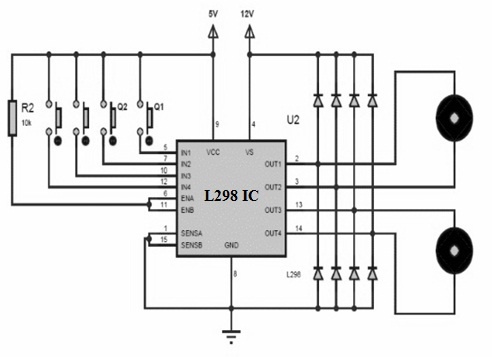 Motor Rotation Control using L298 IC