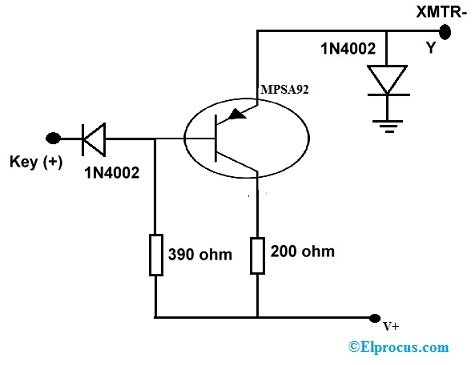 Negative Keying Inverter with MPSA92 Transistor